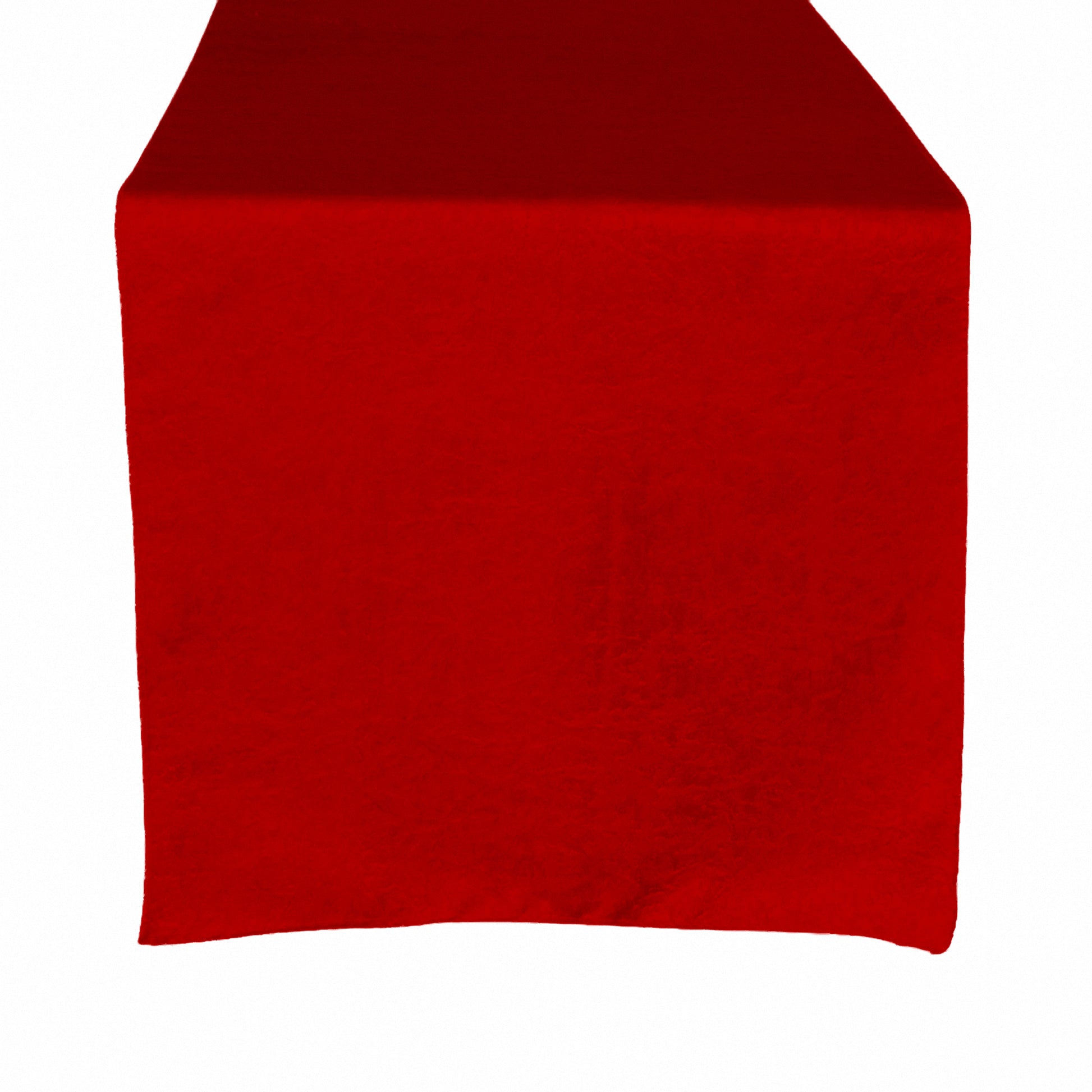 Crinkle Shimmer Table Runner Red front view