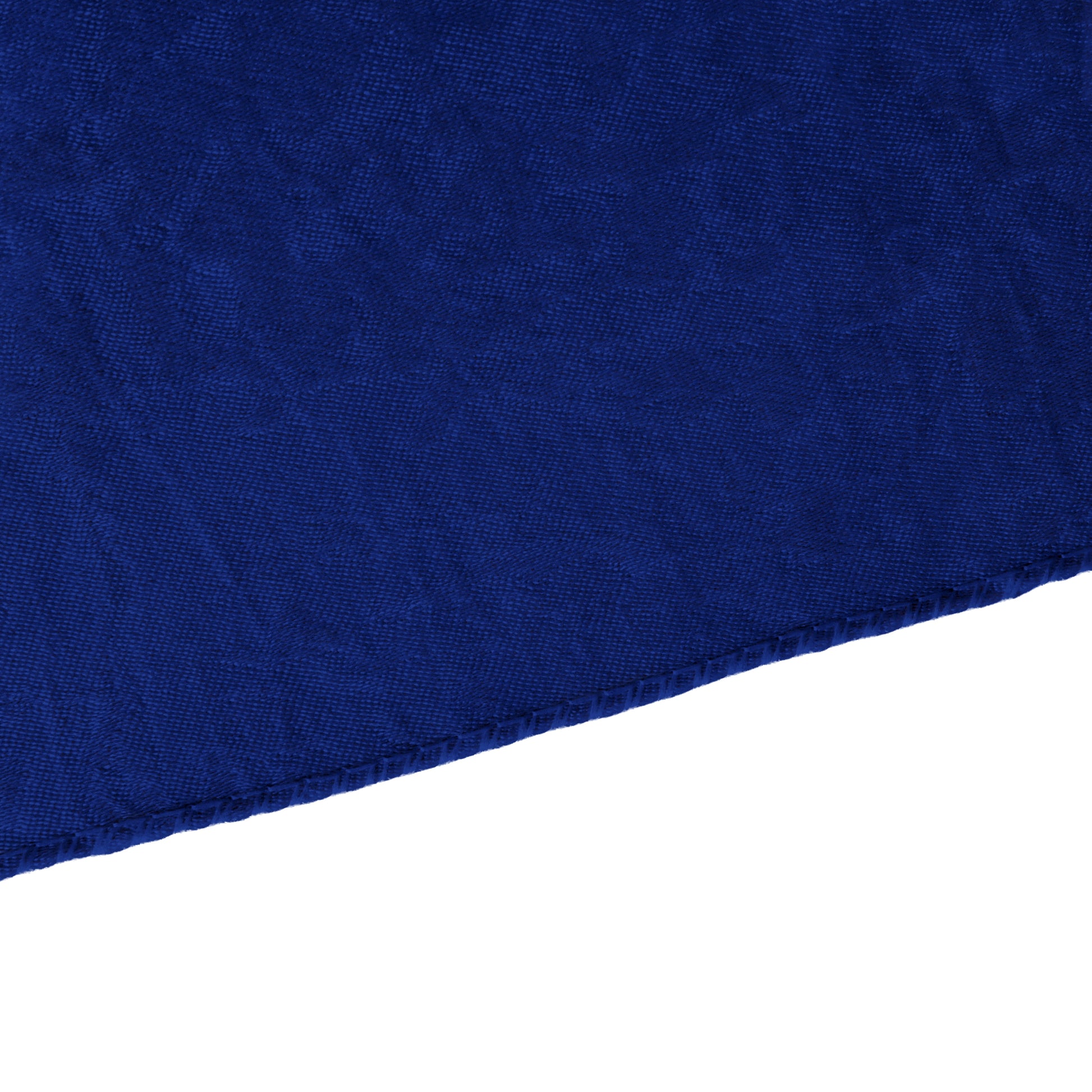 Crinkle Shimmer Table Runner Royal Blue seged edge finish