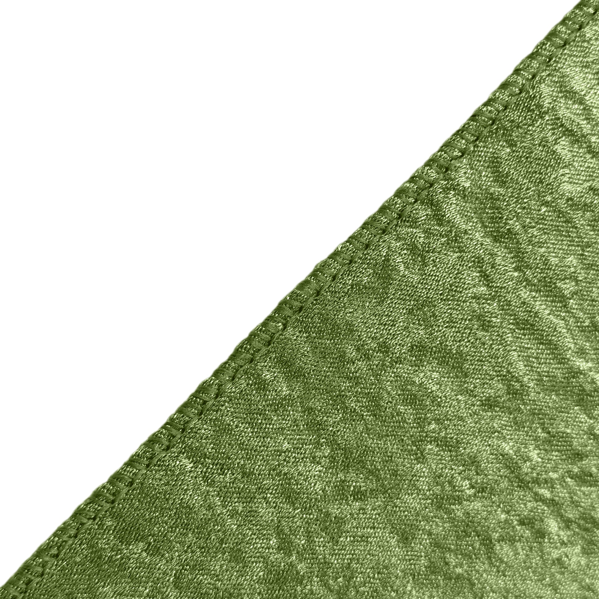 Crinkle Shimmer Table Runner Willow Green serged finish