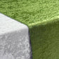 Crinkle Shimmer Table Runner Willow Green serged edge finish
