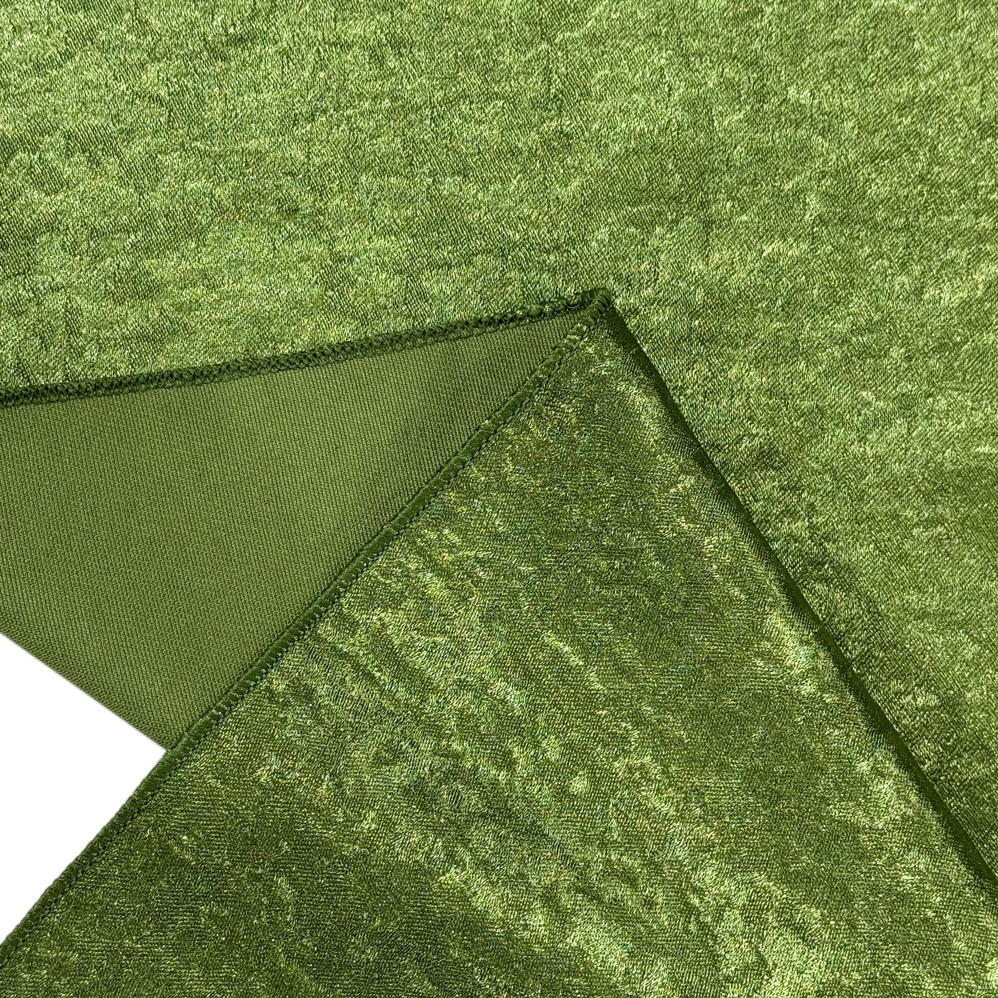 Crinkle Shimmer Table Runner Willow Green underside