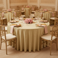Crinkle Velvet 120" Round Tablecloth - Champagne