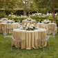 Crinkle Velvet 120" Round Tablecloth - Champagne