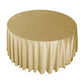 Crinkle Velvet 120" Round Tablecloth Champagne top view