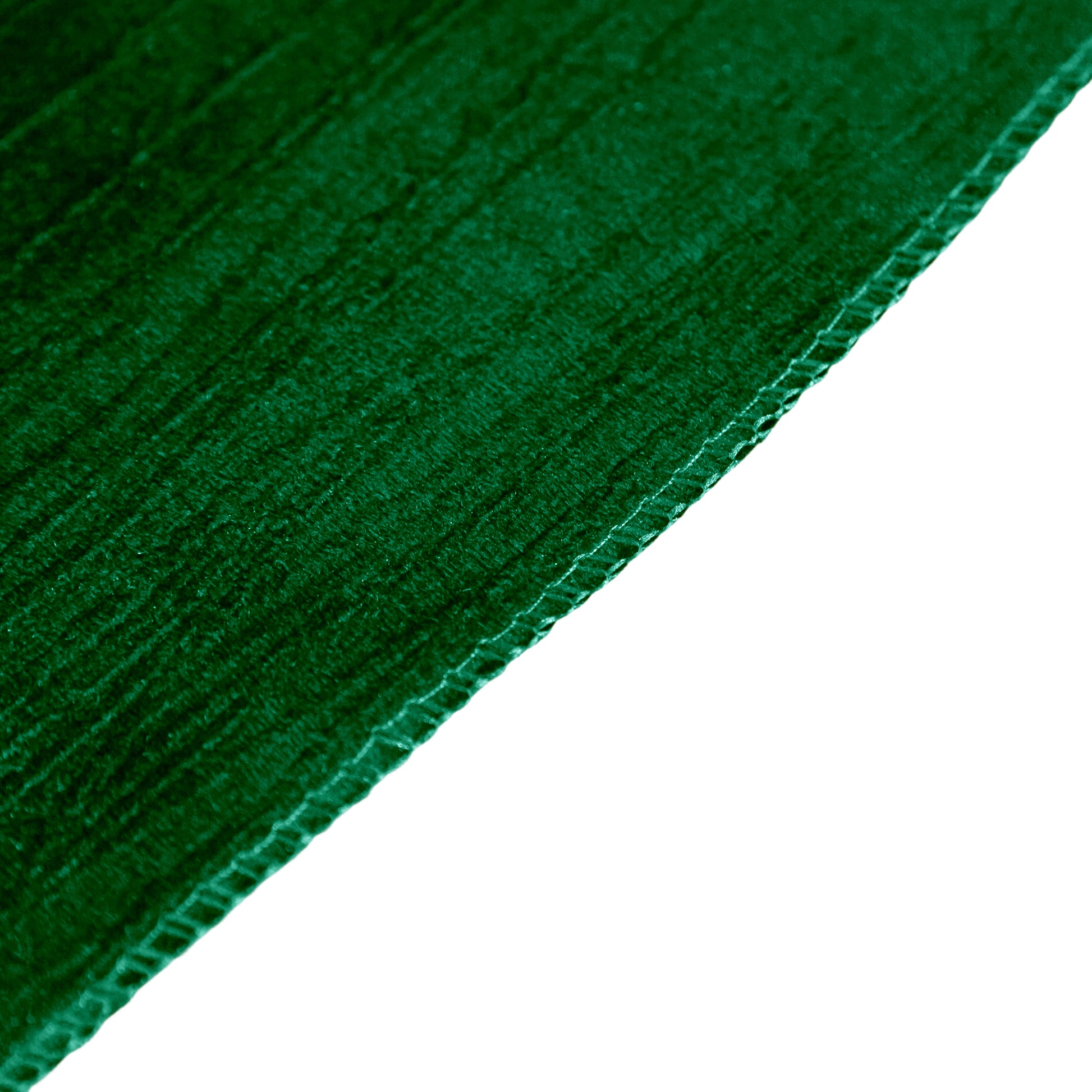 Crinkle Velvet 120" Round Tablecloth Emerald Green serged edge finish