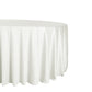 Crinkle Velvet 120" Round Tablecloth Ivory side view
