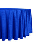 Crinkle Velvet 120" Round Tablecloth Royal Blue side view