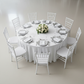 Crinkle Velvet 120" Round Tablecloth - White