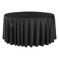 Crinkle Velvet 132" Round Tablecloth Black front-view