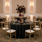 Crinkle Velvet 132" Round Tablecloth - Black