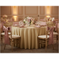Crinkle Velvet 132" Round Tablecloth - Champagne