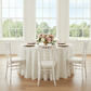 Crinkle Velvet 132" Round Tablecloth - Ivory