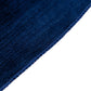 Crinkle Velvet 132" Round Tablecloth - Navy Blue serged edge finish