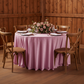 Crinkle Velvet 132" Round Tablecloth - Pink