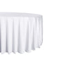 Crinkle Velvet 132" Round Tablecloth White side view