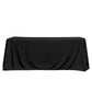 Crinkle Velvet 90"x132" Rectangular Tablecloth Black front view