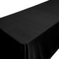 Crinkle Velvet 90"x132" Rectangular Tablecloth Black top view