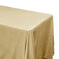 Crinkle Velvet 90"x132" Rectangular Tablecloth Champagne end view