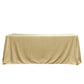 Crinkle Velvet 90"x132" Rectangular Tablecloth Champagne front view