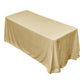 Crinkle Velvet 90"x132" Rectangular Tablecloth Champagne top view