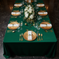 Crinkle Velvet 90"x132" Rectangular Tablecloth - Emerald Green