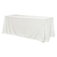 Crinkle Velvet 90"x132" Rectangular Tablecloth Ivory angled view