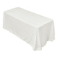 Crinkle Velvet 90"x132" Rectangular Tablecloth Ivory top view