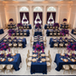 Crinkle Velvet 90"x132" Rectangular Tablecloth - Navy Blue