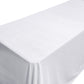 Crinkle Velvet 90"x132" Rectangular Tablecloth White close up
