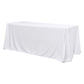Crinkle Velvet 90"x132" Rectangular Tablecloth White angled view