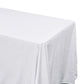 Crinkle Velvet 90"x132" Rectangular Tablecloth White end view