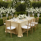 Crinkle Velvet 90"x132" Rectangular Tablecloth - Champagne