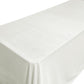 Crinkle Velvet 90"x156" Rectangular Tablecloth Ivory close up