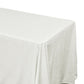 Crinkle Velvet 90"x156" Rectangular Tablecloth Ivory end view