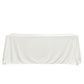 Crinkle Velvet 90"x156" Rectangular Tablecloth Ivory front view