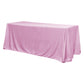 Crinkle Velvet 90"x156" Rectangular Tablecloth Pink angled view