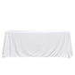 Crinkle Velvet 90"x156" Rectangular Tablecloth White front view