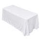 Crinkle Velvet 90"x156" Rectangular Tablecloth White top view