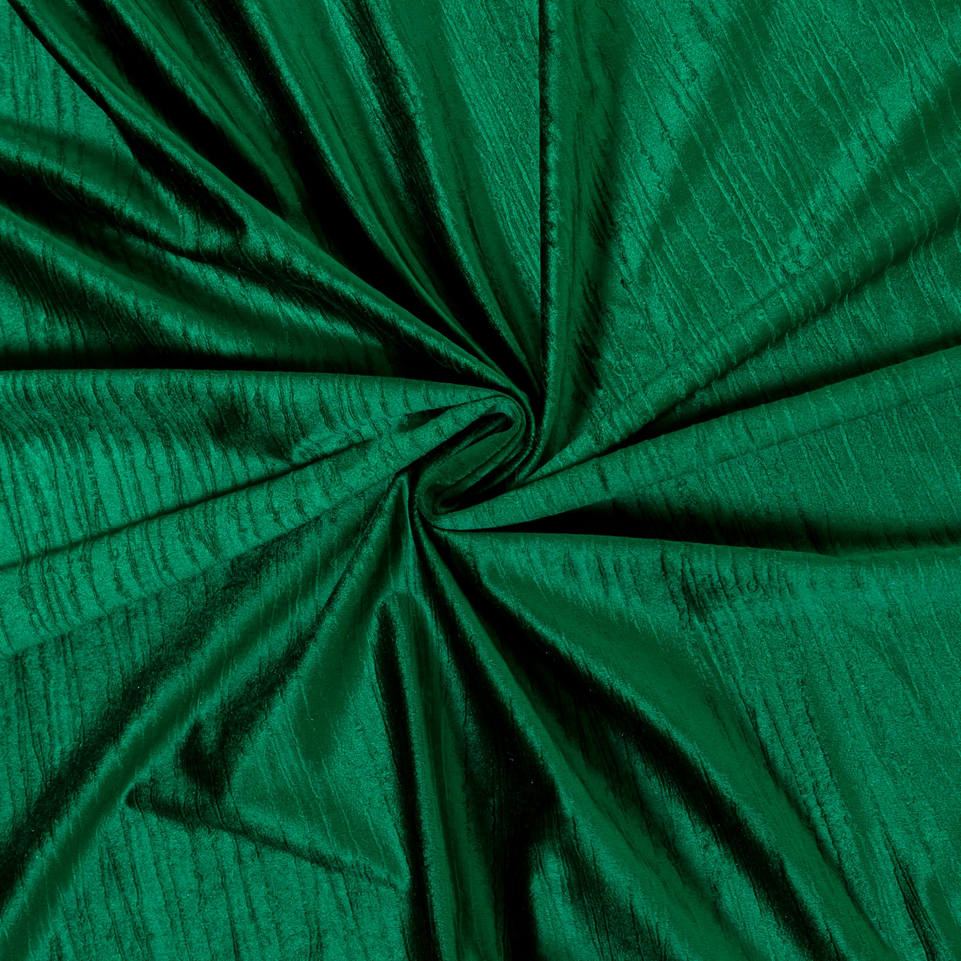 Crinkle Velvet Emerald Green fabric