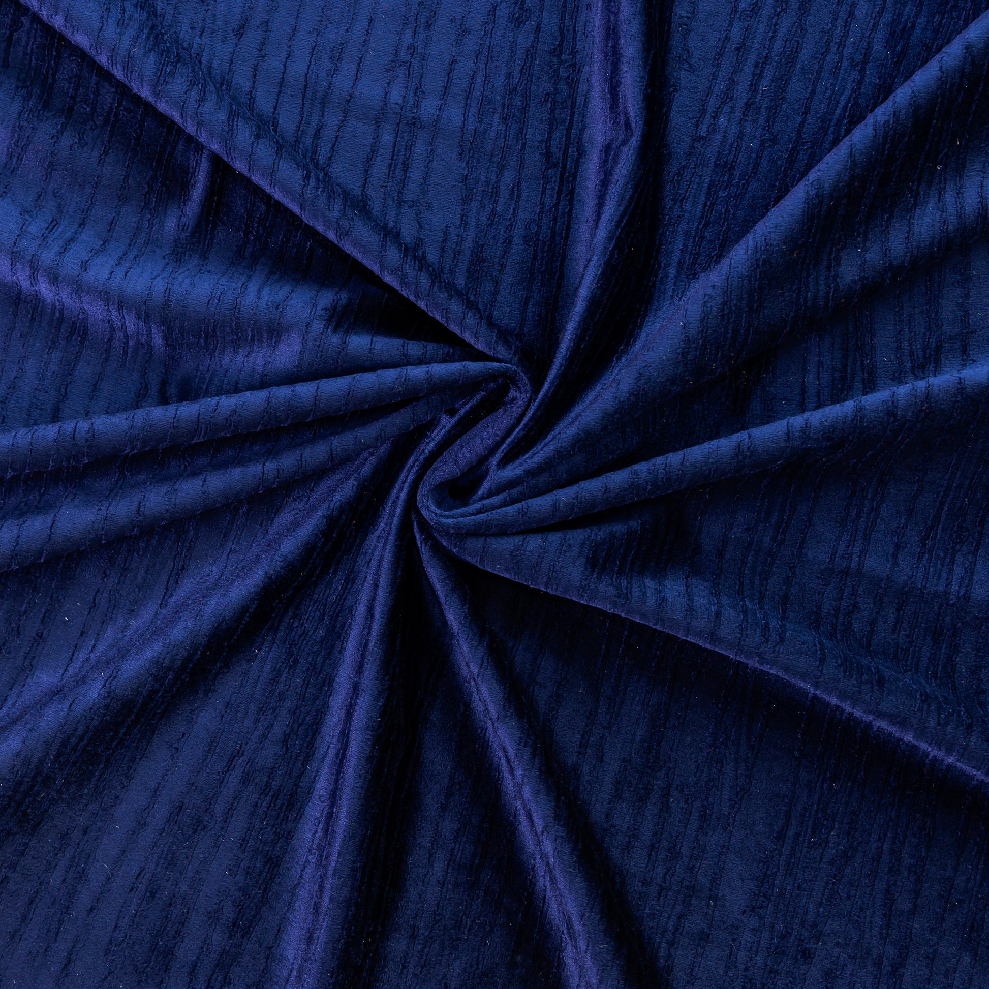 Crinkle Velvet Navy Blue fabric