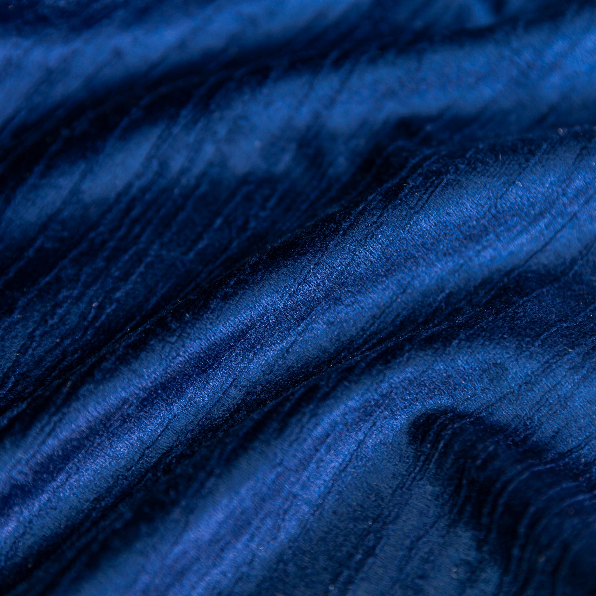 Crinkle Velvet Navy Blue fabric