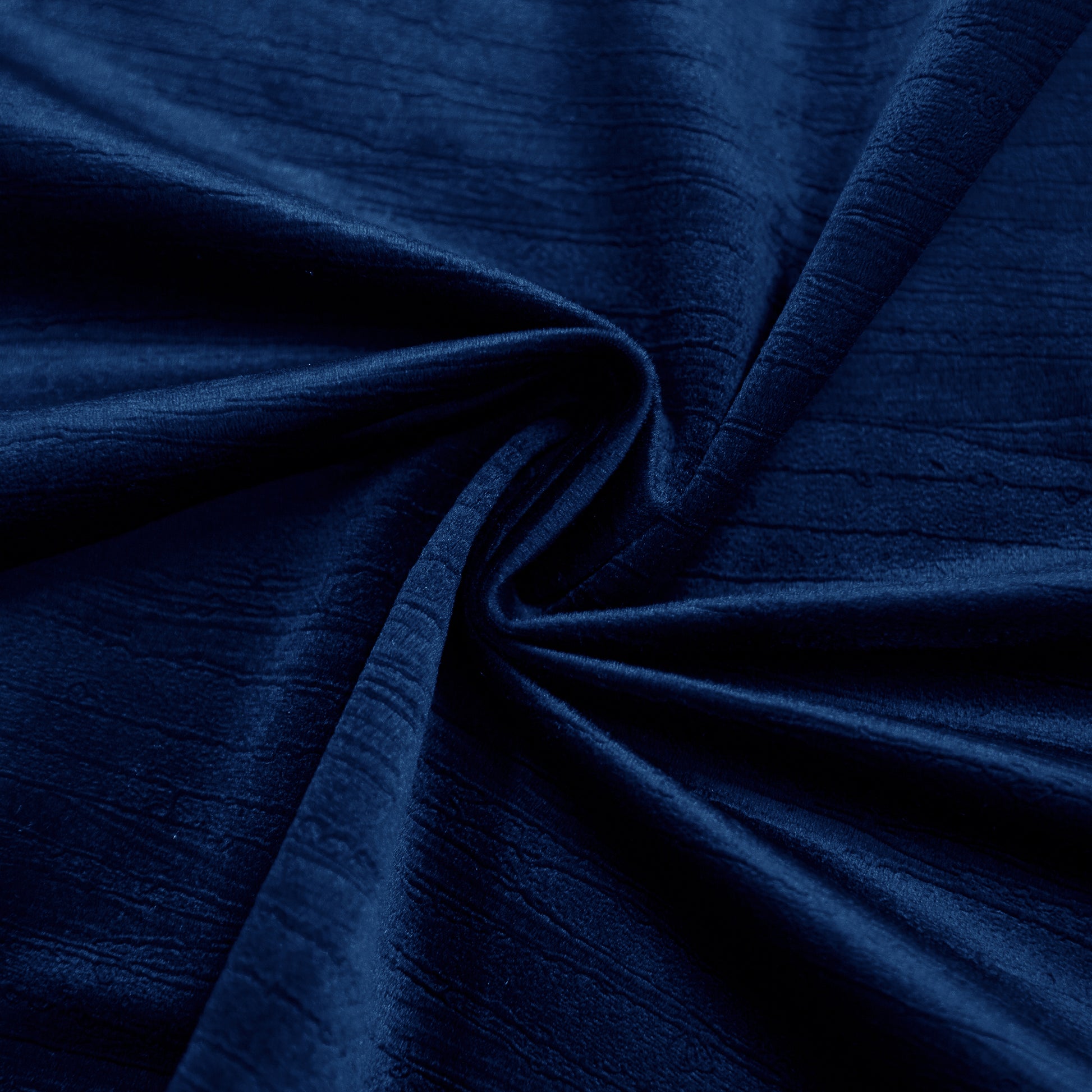 Crinkle Velvet Navy Blue fabric