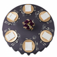 Crushed Taffeta 120" Round Tablecloth - Eggplant/Plum