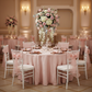 Crushed Taffeta 132" Round Tablecloth - Blush/Rose Gold