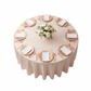 Crushed Taffeta 132" Round Tablecloth - Blush/Rose Gold