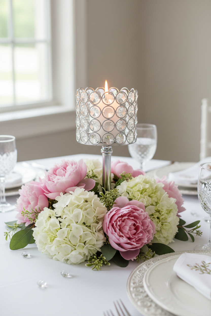 Crystal Candle Holder 10.5