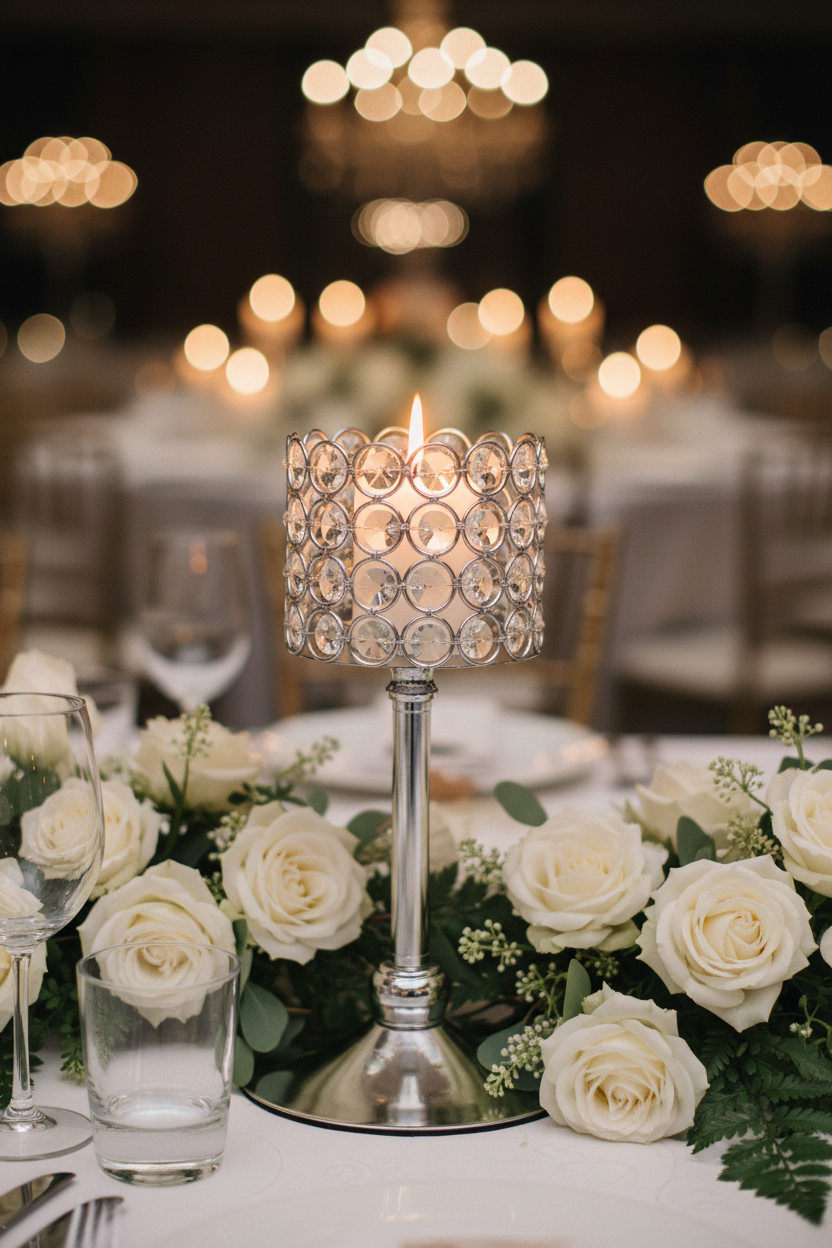 Crystal Candle Holder 10.5
