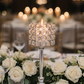 Crystal Candle Holder 10.5" Height - Silver