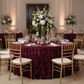 Curly Willow 14ft Table Skirt - Burgundy