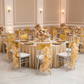Curly Willow Chair Sash - Bright Gold on chiavari chair with bright gold sash tie